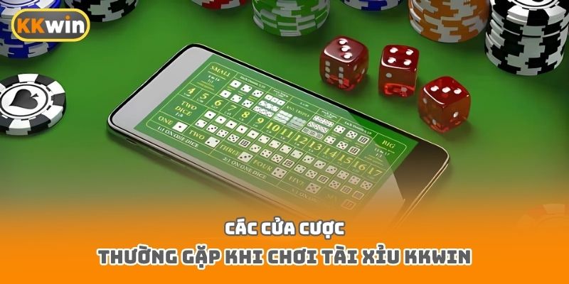 Các cửa cược thường gặp khi chơi tài xỉu Kkwin